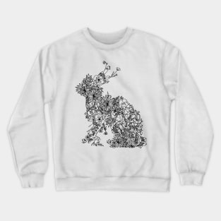 MINIMAL FLORAL RABBIT Crewneck Sweatshirt